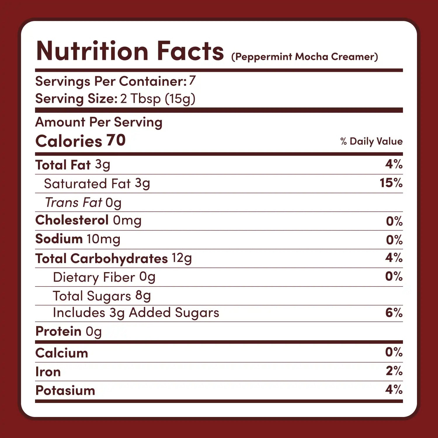 Peppermint Mocha Creamer (28 Servings)