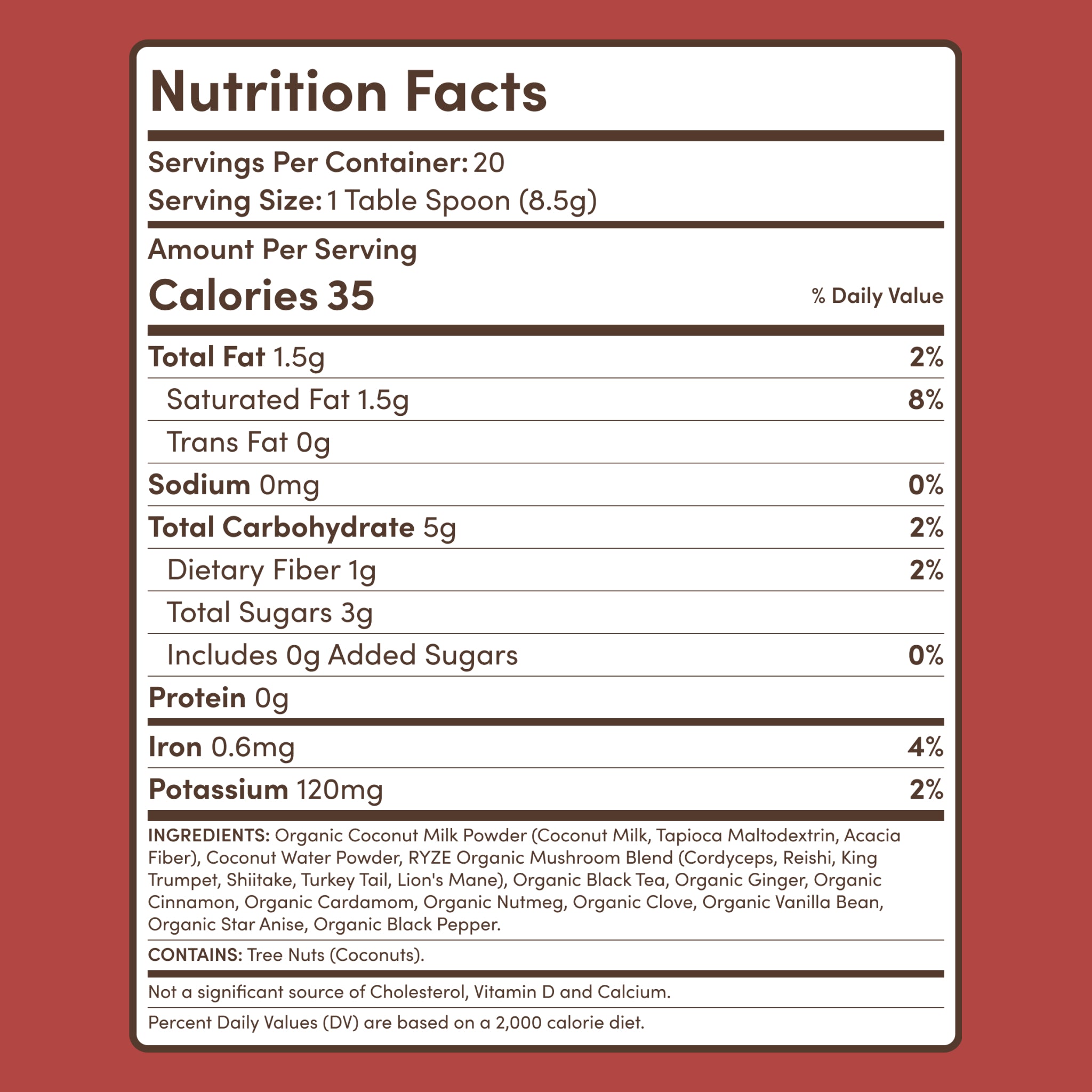 Mushroom Chai (1 Pack - 20 Servings)