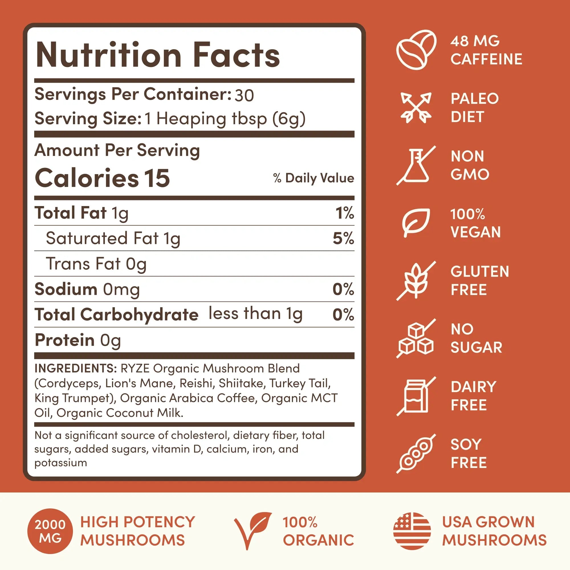 Mushroom Coffee (1 pack - 30 Servings)